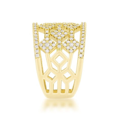 Marlene Gold Wide Band Cocktail Ring | 0.6ct