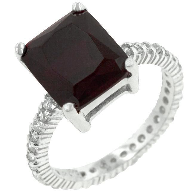 Marlene Ruby Radiant Cut Engagement Cocktail Ring | 7ct | Sterling Silver