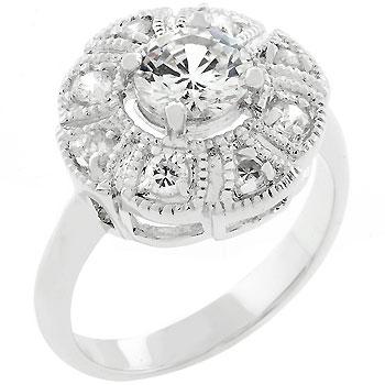 Mary Antique Round Milgran Engagement Ring | 1.3ct