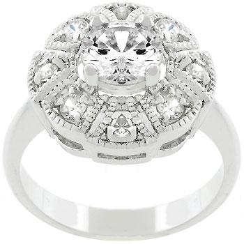 Mary Antique Round Milgran Engagement Ring | 1.3ct