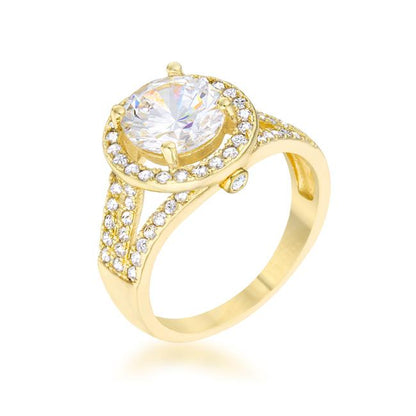 Marylin 2ct Round Halo Gold Engagement Ring | 2.5ct |14k Gold