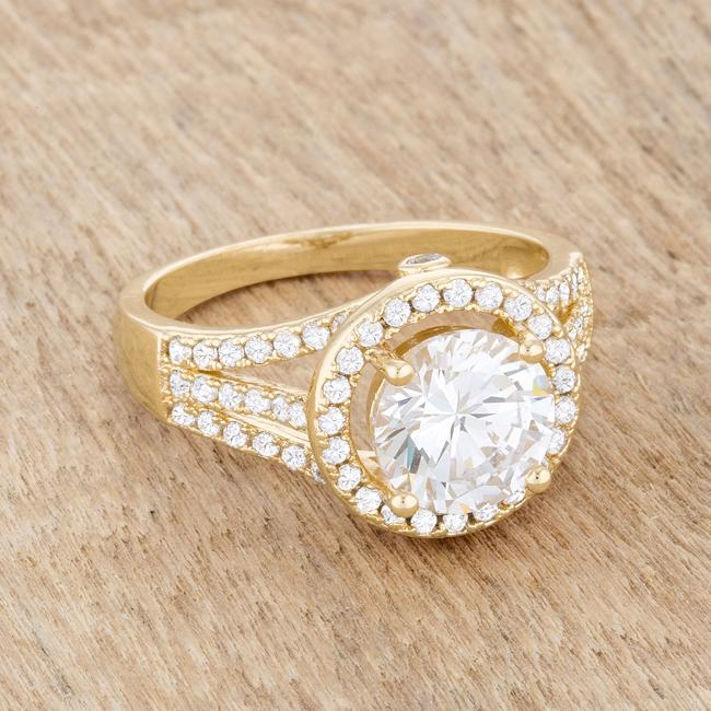 Marylin 2ct Round Halo Gold Engagement Ring | 2.5ct |14k Gold