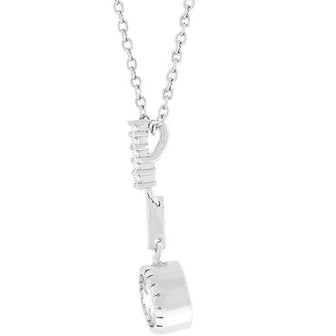 Maypo 8mm Clear Round Drop Pendant | 2ct