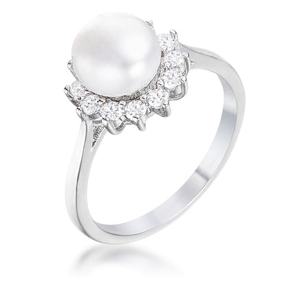 Meggie Classic Pearl CZ Ring