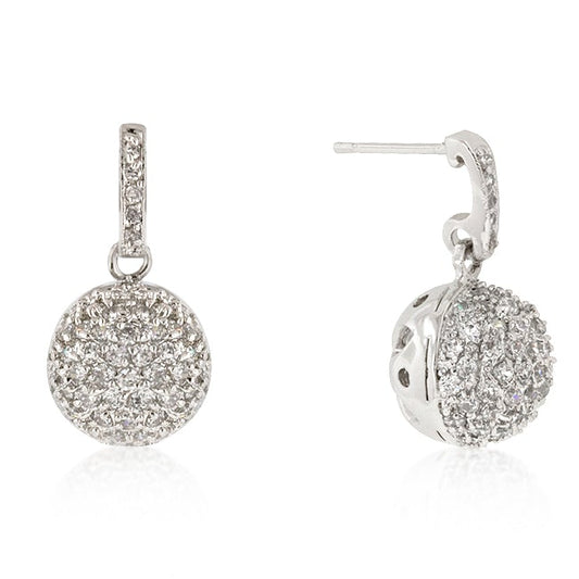 Mesa CZ Sphere Dangle Earrings |1ct | Cubic Zirconia