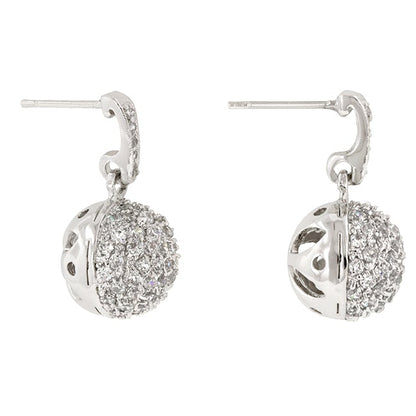 Mesa CZ Sphere Dangle Earrings |1ct | Cubic Zirconia