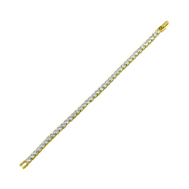 Micole 4mm Round CZ  Gold Tennis Bracelet – 7in