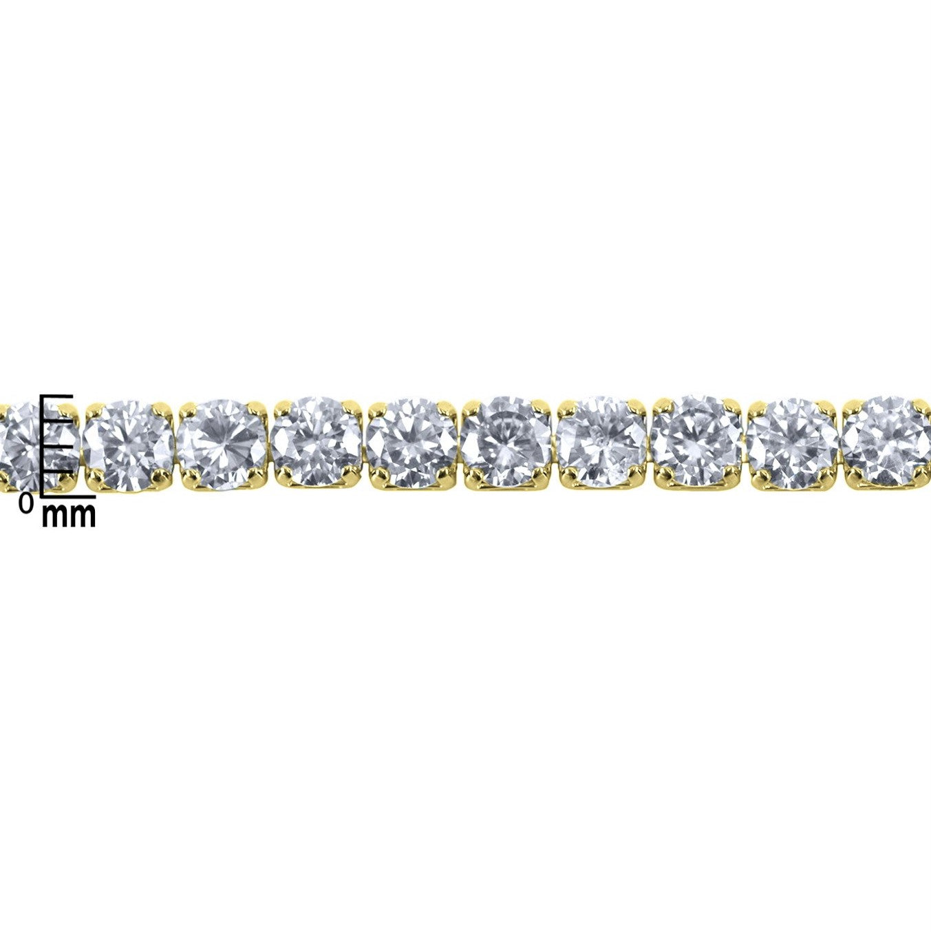 Micole 4mm Round CZ  Gold Tennis Bracelet – 7in