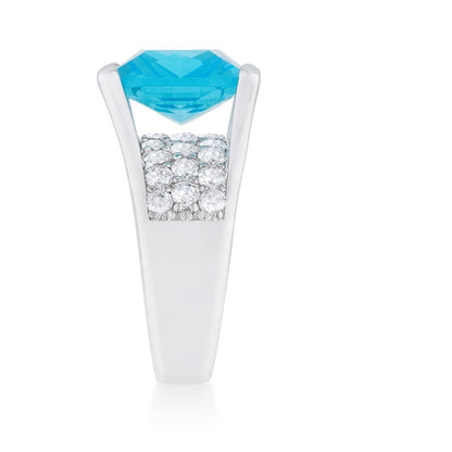 Mina Aqua Blue Cluster Statement Cocktail Ring | 15.5ct