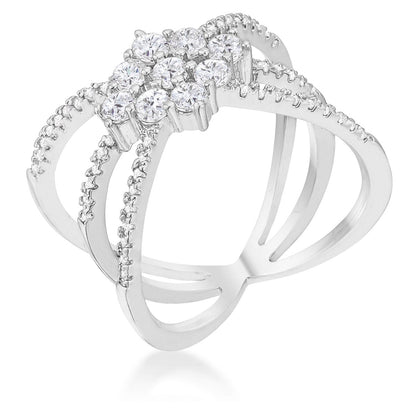 Mindy Delicate Triple Wrap Silver Ring | 1.5ct