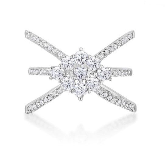 Mindy Delicate Triple Wrap Silver Ring | 1.5ct