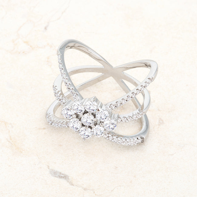 Mindy Delicate Triple Wrap Silver Ring | 1.5ct