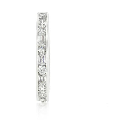 Mira Alternating Baguette CZ Eternity Ring | 2.6ct