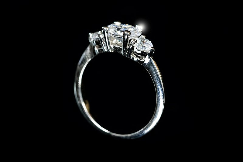 Miranna Three Stone Oval Serenade Engagement Ring  | 1.5ct