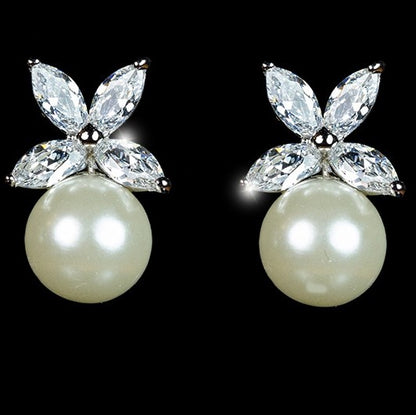 Misty Freshwater Pearl Stud Earrings