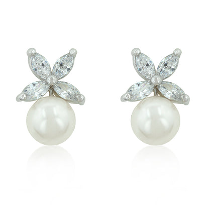 Misty Freshwater Pearl Stud Earrings