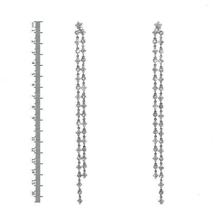 Mysta CZ Linear Chandelier Earrings | 200mm