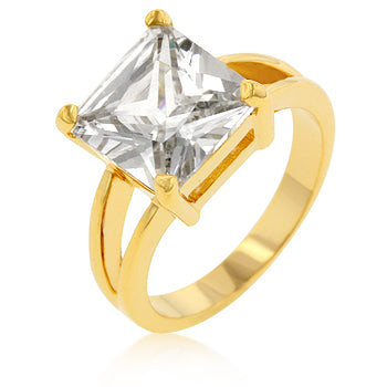 Nadine Clear Princess Cut Engagement Ring | 5.6ct