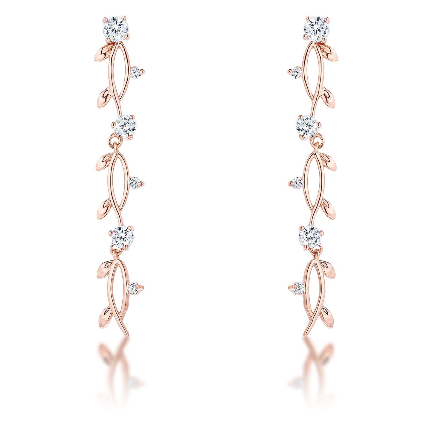 Nathana Romantic Vine Dangle Earrings | 1.1ct