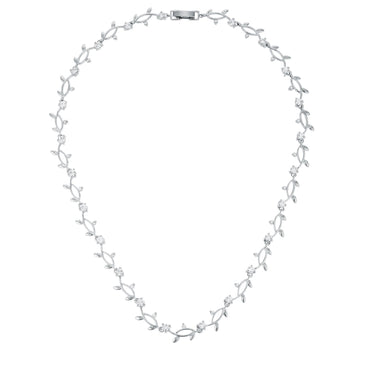 Nathana Romantic Vineyard Silver Necklace | 16in