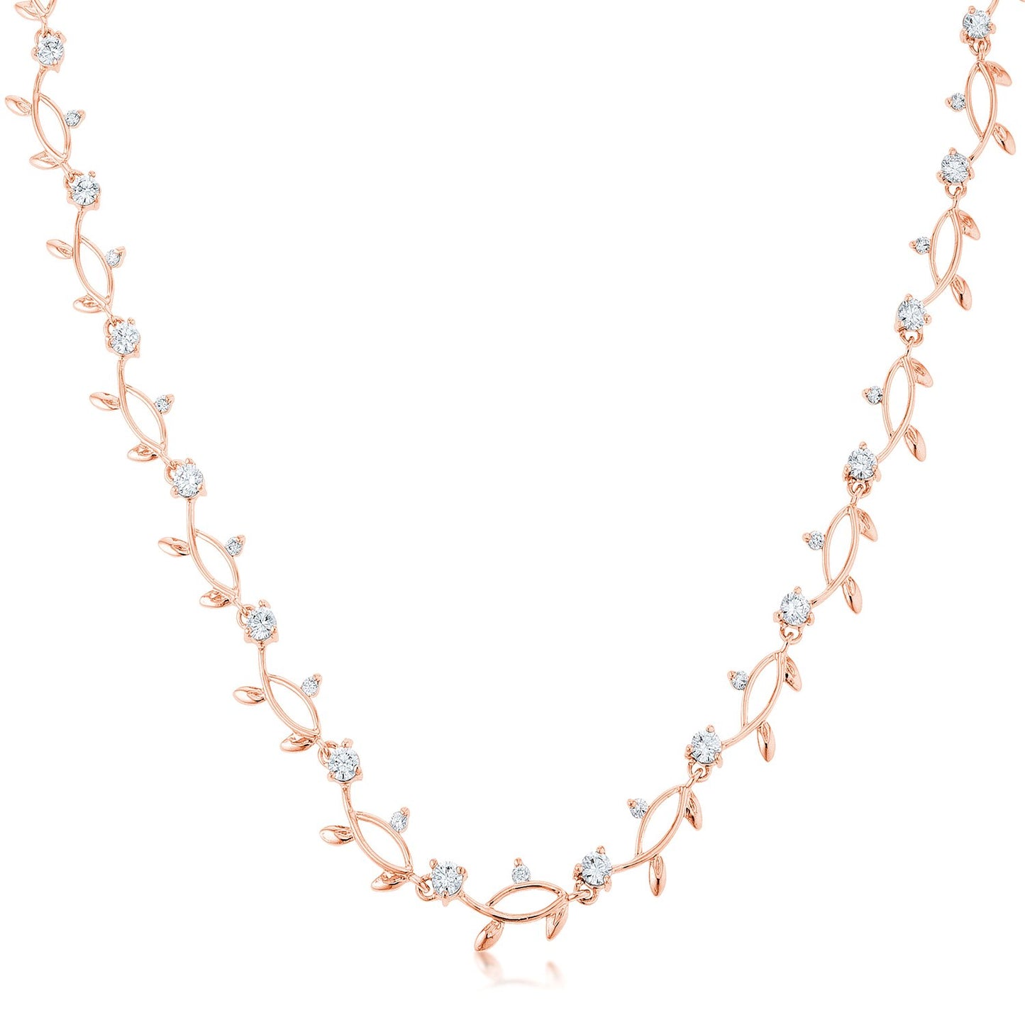 Nathana Romantic Vineyard Rose Gold Necklace | 16in