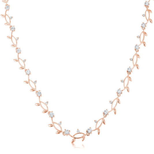 Nathana Romantic Vineyard Rose Gold Necklace | 16in