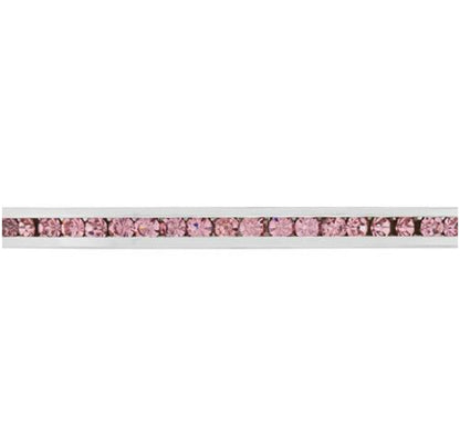 Nico Pink Cubic CZ Silver Cuff Bracelet