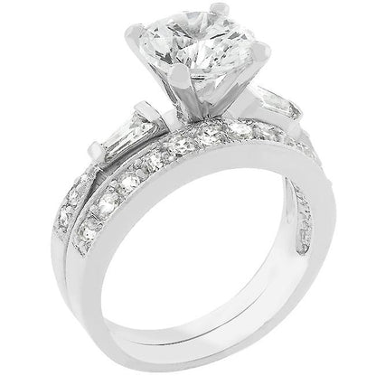 Nita Round Solitaire Engagement Ring Set | 3ct