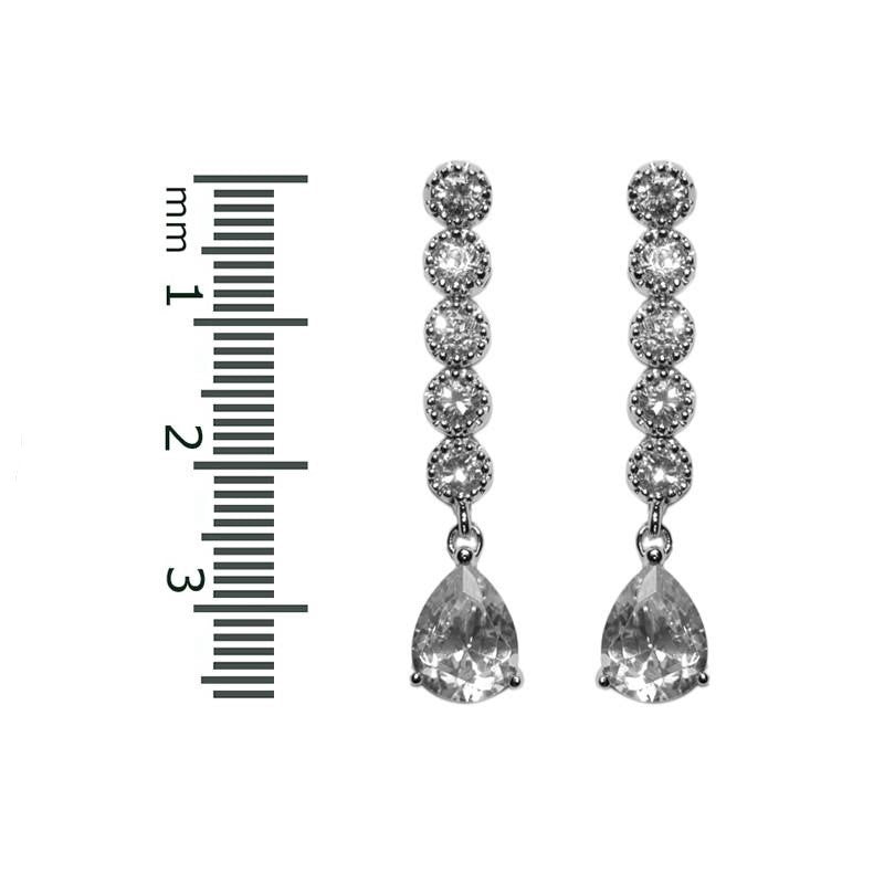 Paige Pear Drop Linear Earrings | 2.5ct