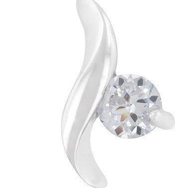 Elaine Twisting Solitaire CZ Stud Earrings  | 0.5ct