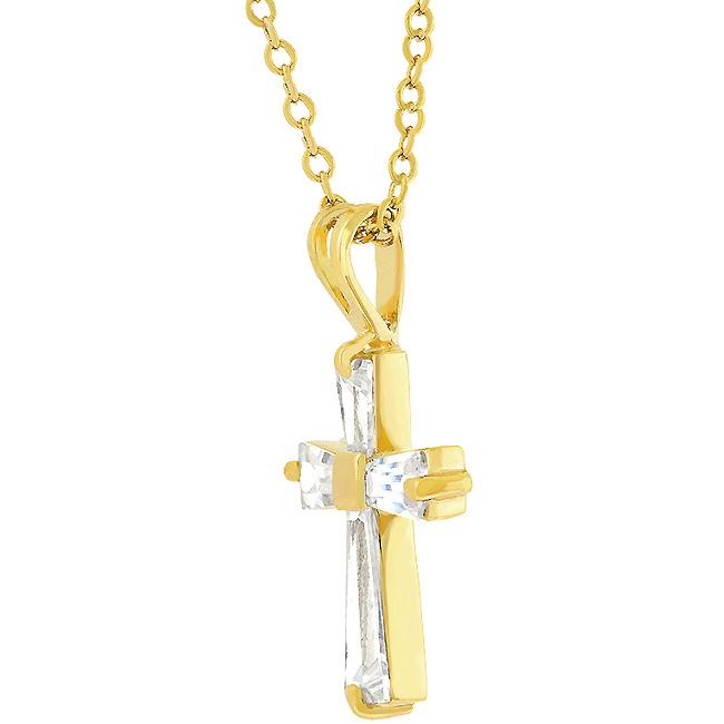 Perry CZ Cross Silver Pendant | 2ct