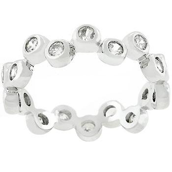 Pora Linked Bezel Eternity Band  Ring  | 1.5ct