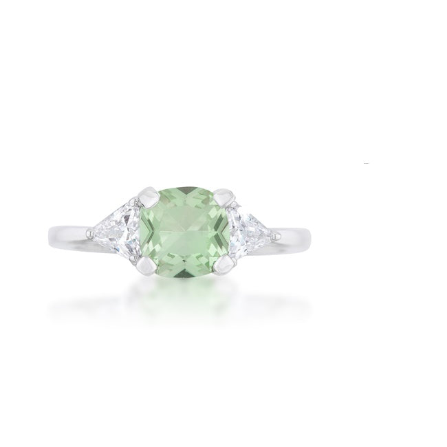 Shonda Three Stone Peridot Green Ring | 1.8ct