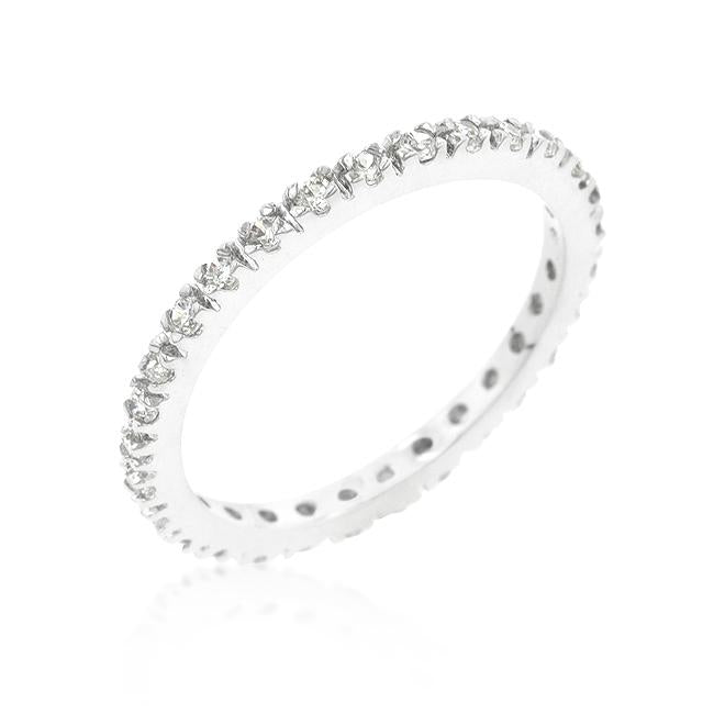 Renetta Round CZ Eternity Stackable Ring | 1ct