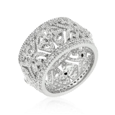 Rhoda Filigree Crest Eternity Wie Band Ring | 3ct