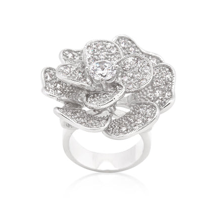 Frawn Large Flower Cocktail Statement Ring | 9ct