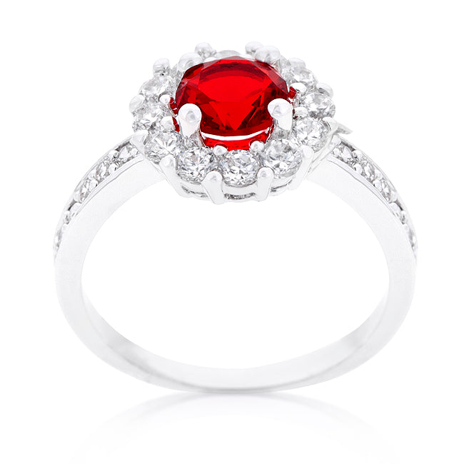 Belle 6mm Round CZ Halo Cocktail Ring | 0.84ct | 2ct