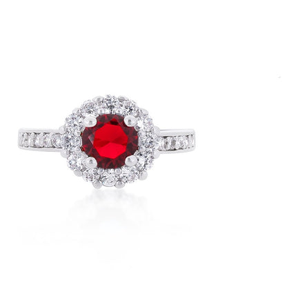 Belle 6mm Round CZ Halo Cocktail Ring | 0.84ct | 2ct