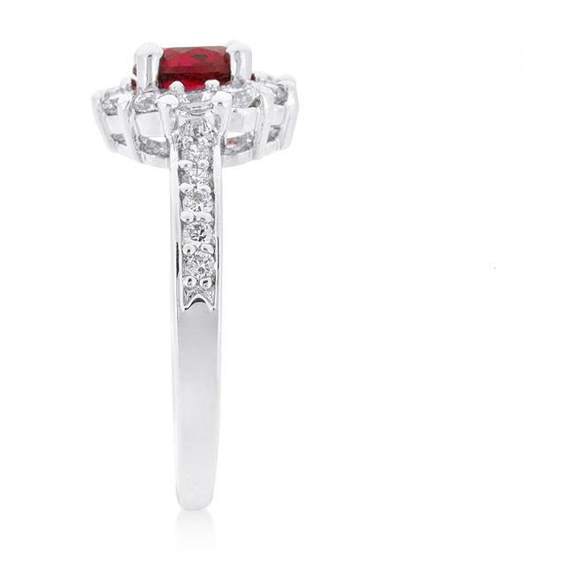 Belle 6mm Round CZ Halo Cocktail Ring | 0.84ct | 2ct