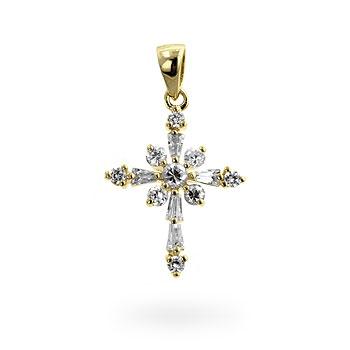 Sami CZ Snowflake Gold Pendant