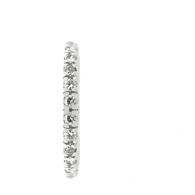 Sari Round CZ Eternity Stackable Ring | 0.6ct