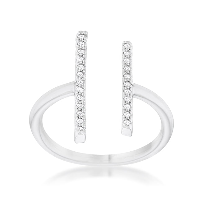 Sharna CZ Parallel Contemporary Ring | .2ct