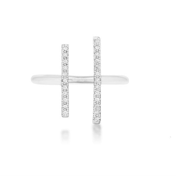 Sharna CZ Parallel Contemporary Ring | .2ct