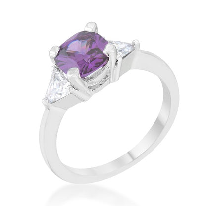 Shonda Three Stone Amethyst Ring | 1.8ct