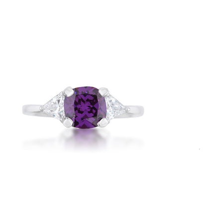 Shonda Three Stone Amethyst Ring | 1.8ct