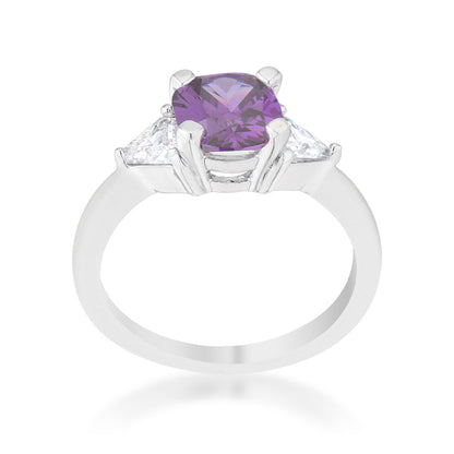 Shonda Three Stone Amethyst Ring | 1.8ct