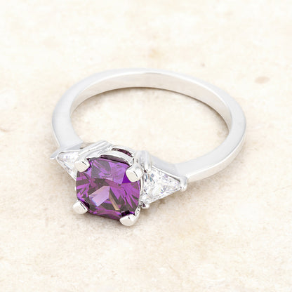 Shonda Three Stone Amethyst Ring | 1.8ct