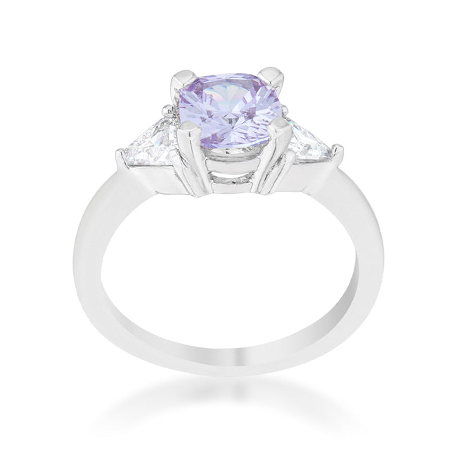 Shonda Three Stone Lt Amethyst Ring | 1.8ct