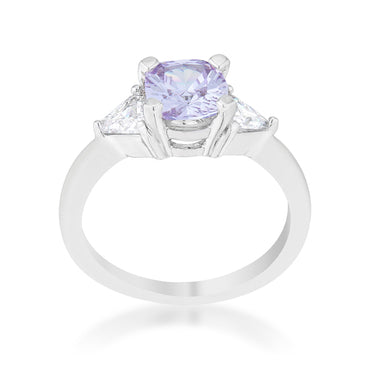 Shonda Three Stone Lt Amethyst Ring | 1.8ct