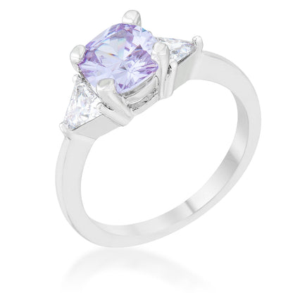 Shonda Three Stone Lt Amethyst Ring | 1.8ct